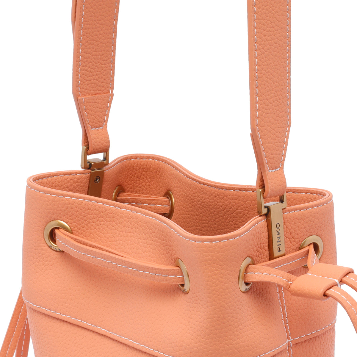 Pinko Bags Orange Calf Leather