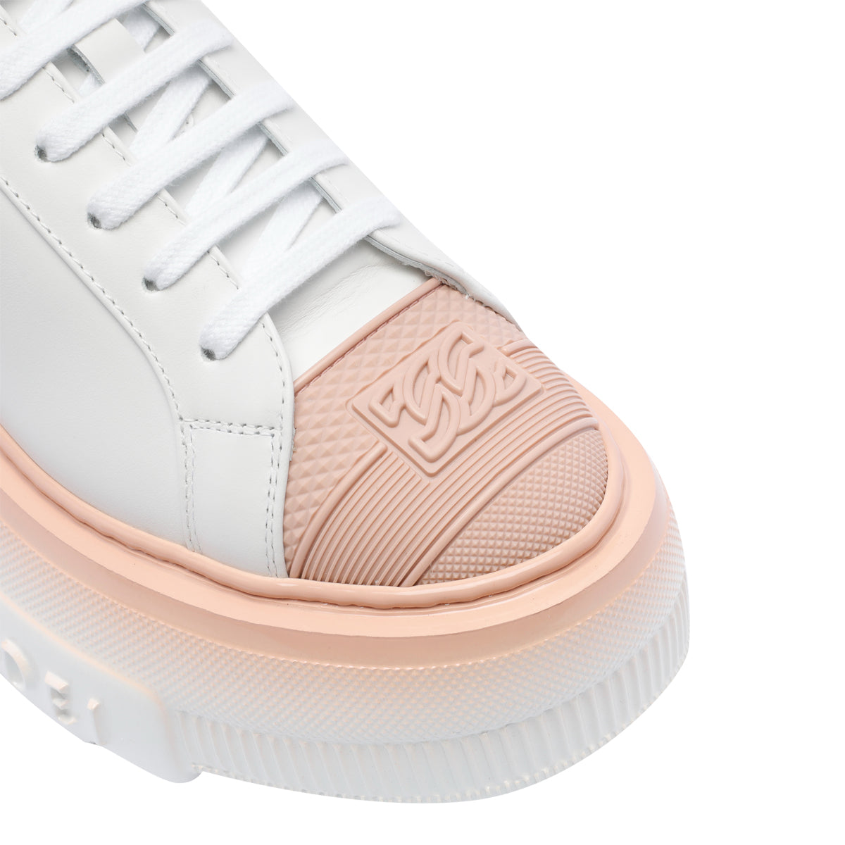 Casadei Sneakers White Calf Leather/rubber Sole