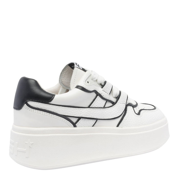 Ash Sneakers White Calf Leather/rubber Sole