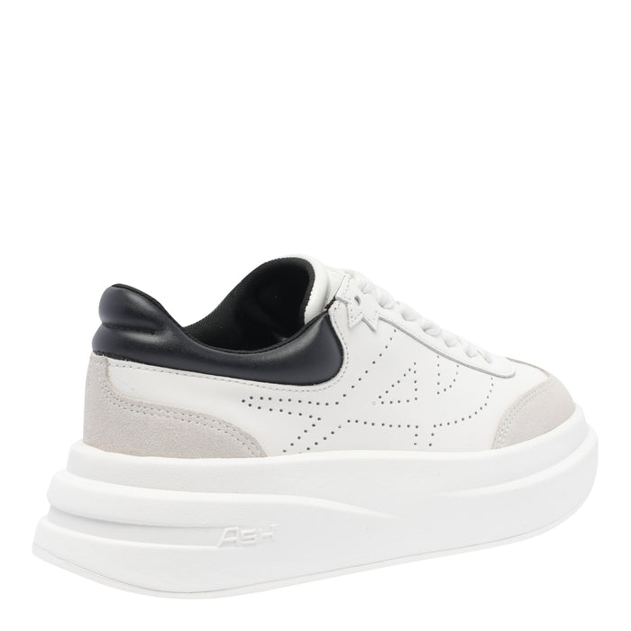 Ash Sneakers White Calf Leather/rubber Sole