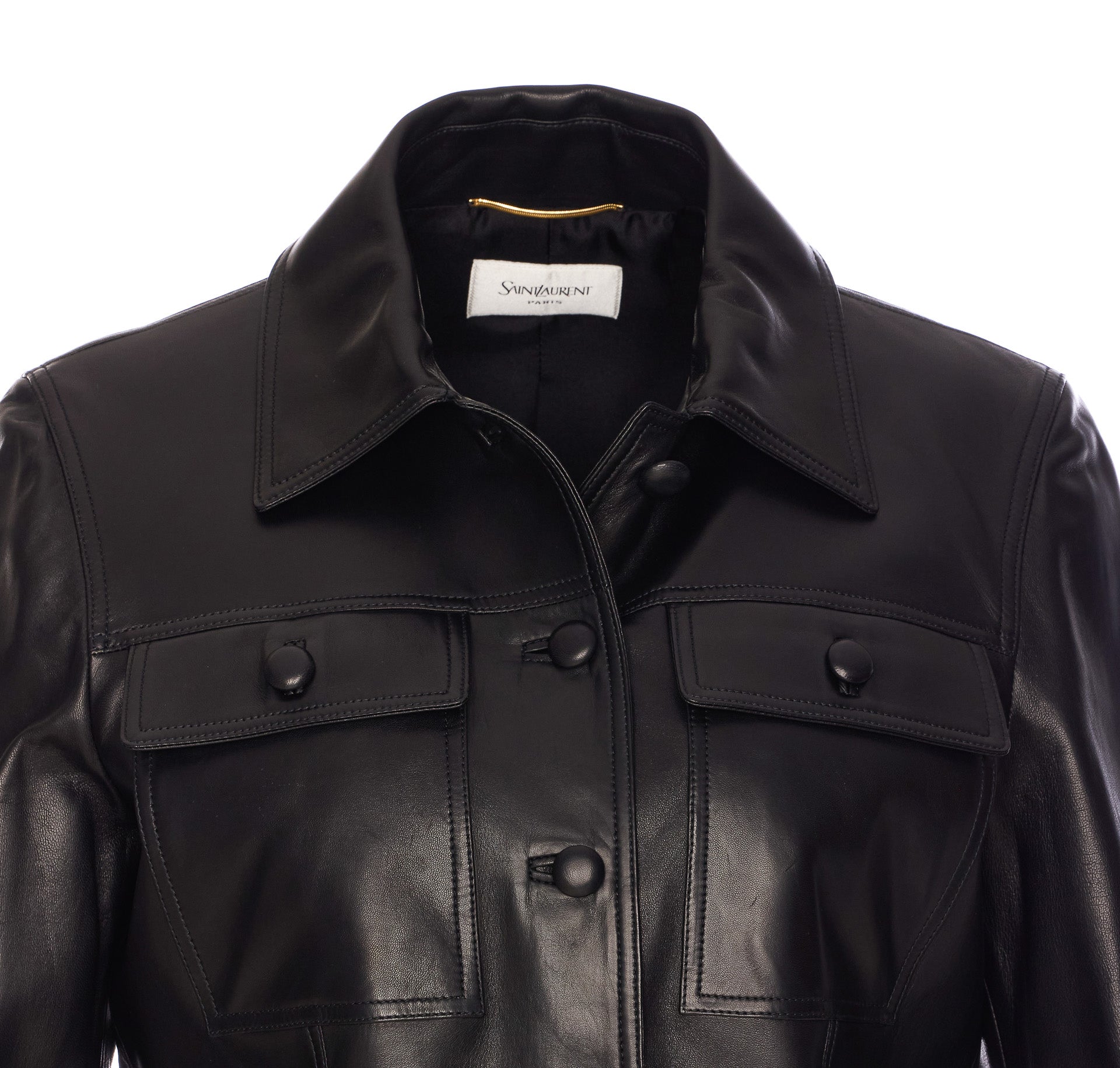 Saint Laurent Jackets Black Lambskin