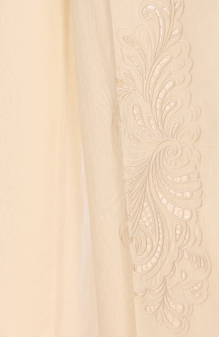 Twin-Set Trousers White Linen