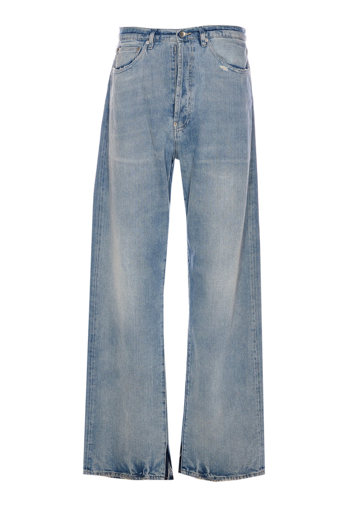 Maison Margiela Trousers Blue Cotton