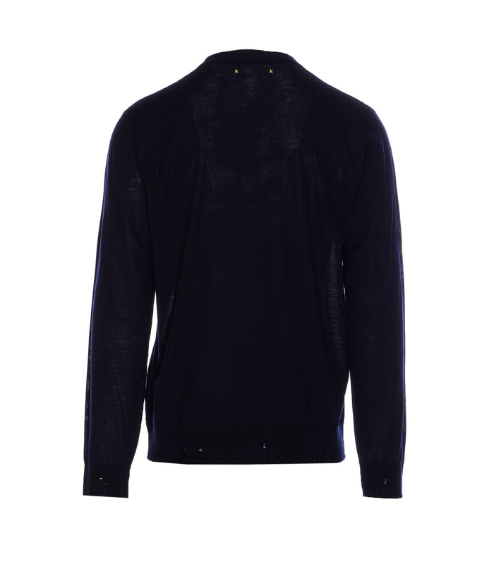 Golden Goose Sweaters Blue Virgin Wool