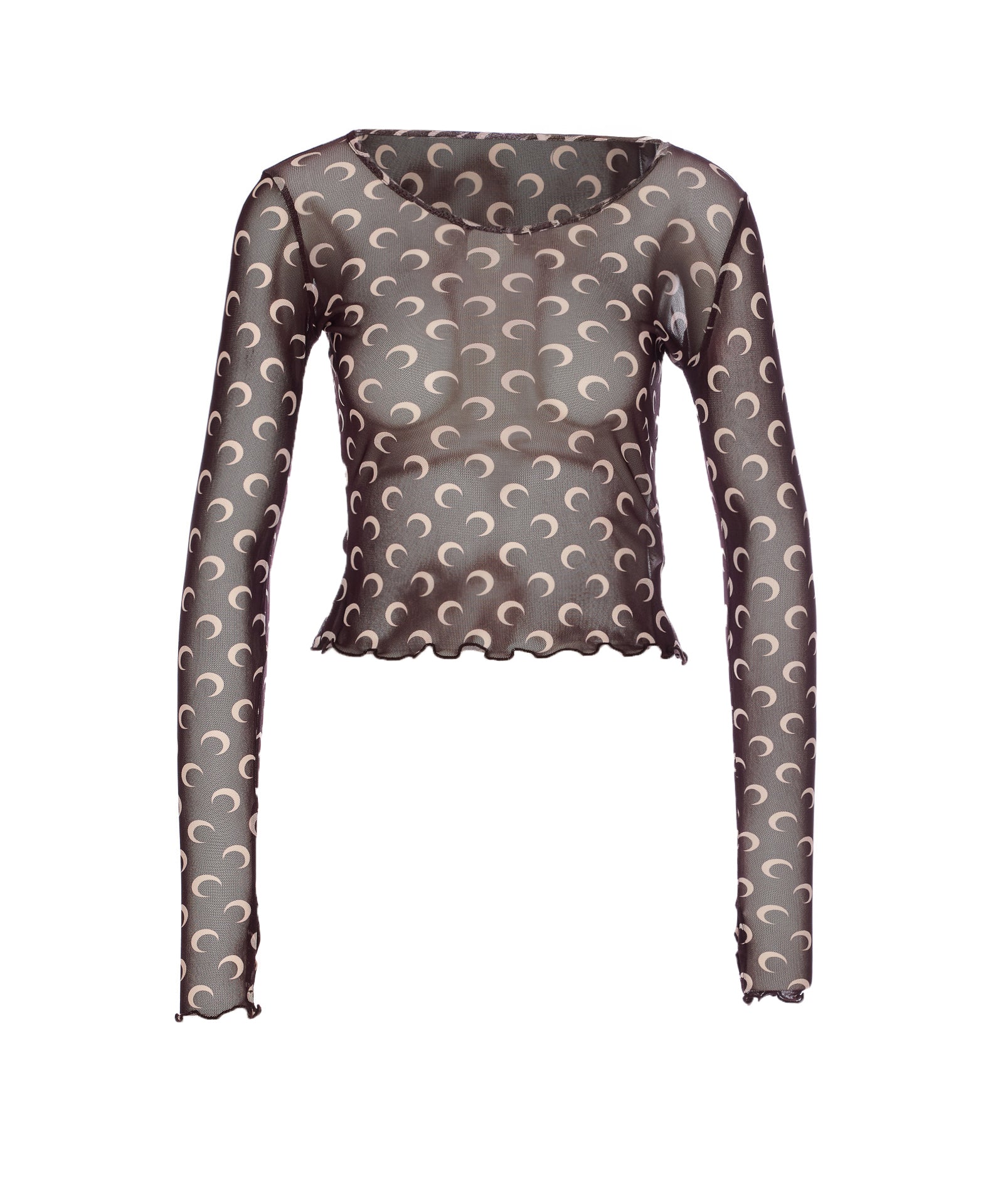 Marine Serre Top Brown Polyester