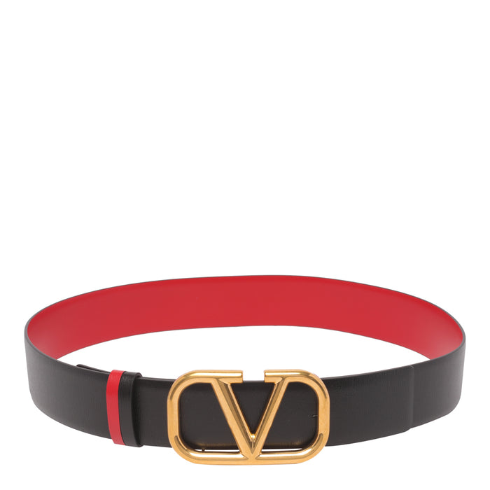 Valentino Garavani Belts Black Calf Leather