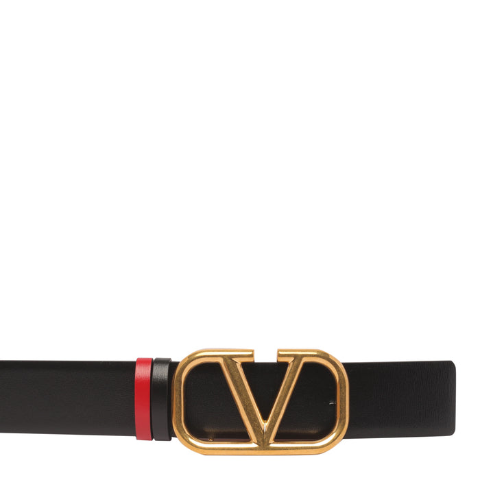 Valentino Garavani Belts Black Calf Leather