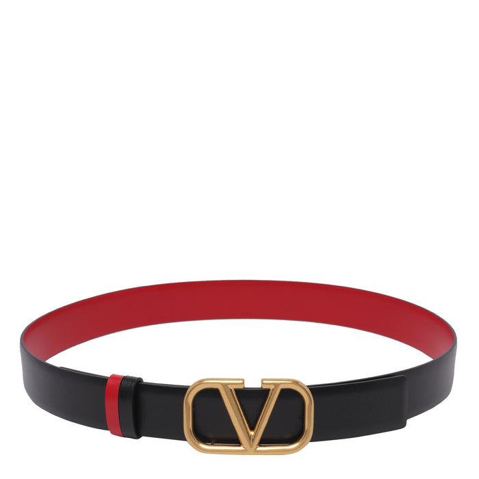 Valentino Garavani Belts Black Calf Leather