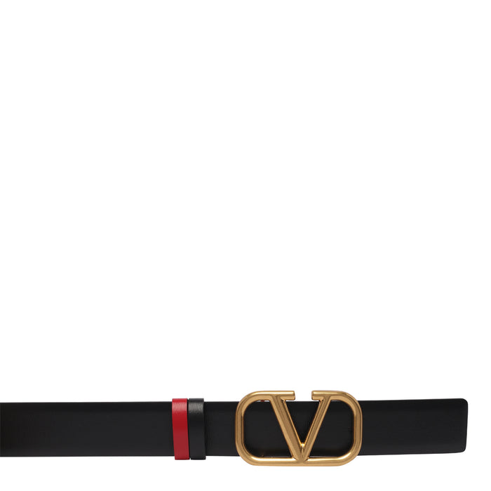 Valentino Garavani Belts Black Calf Leather