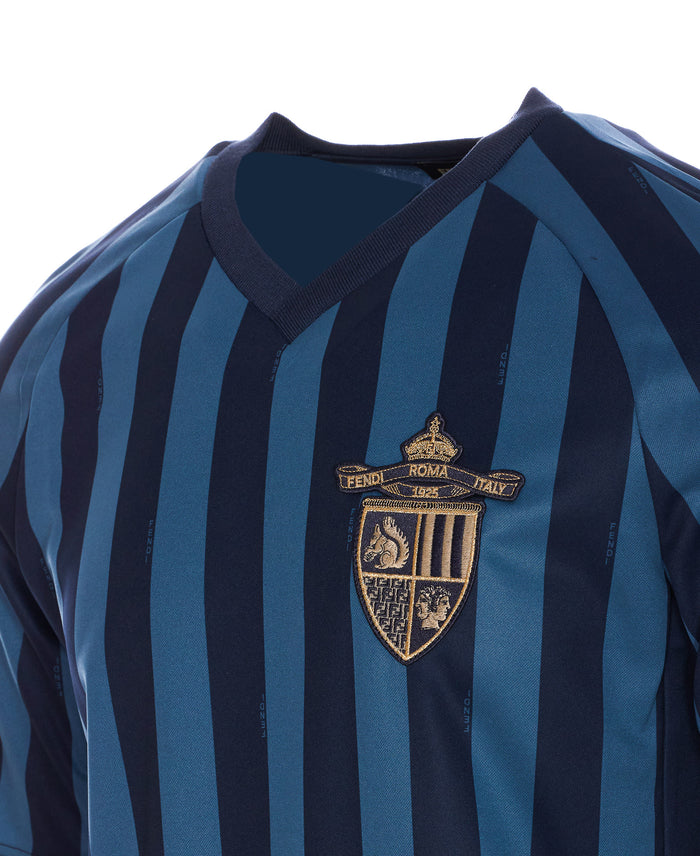 Fendi T-Shirts And Polos Blue Polyester