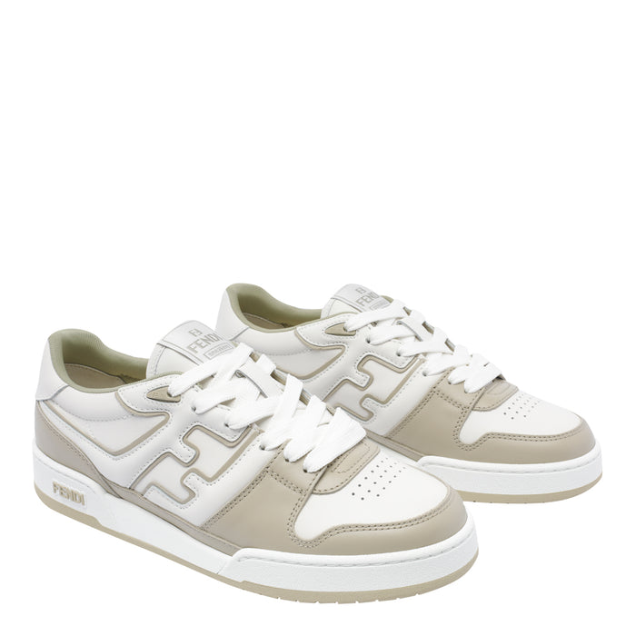 Fendi Sneakers Beige Calf Leather