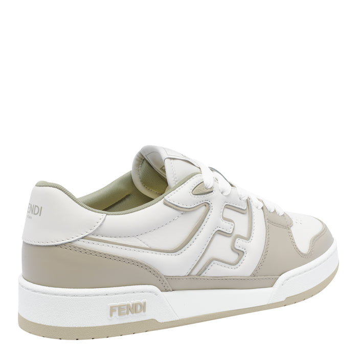 Fendi Sneakers Beige Calf Leather