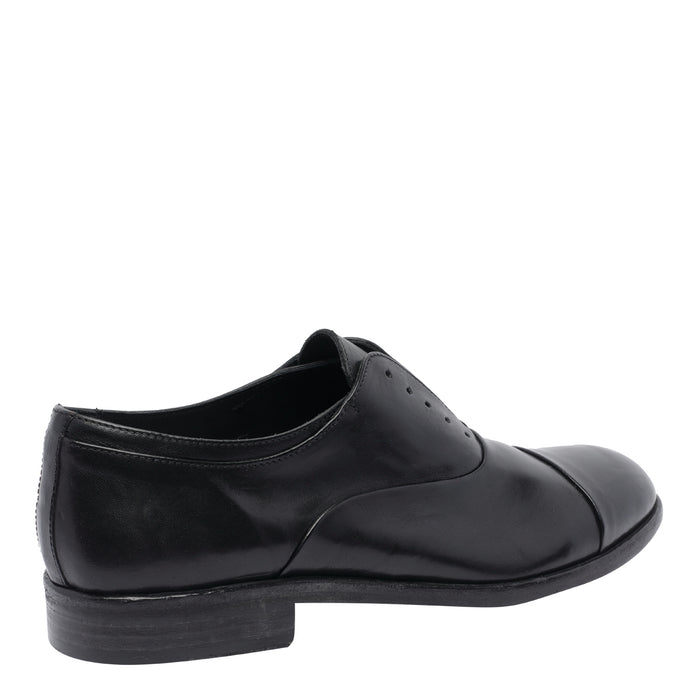 Pawelks Flat Shoes Black Calf Leather