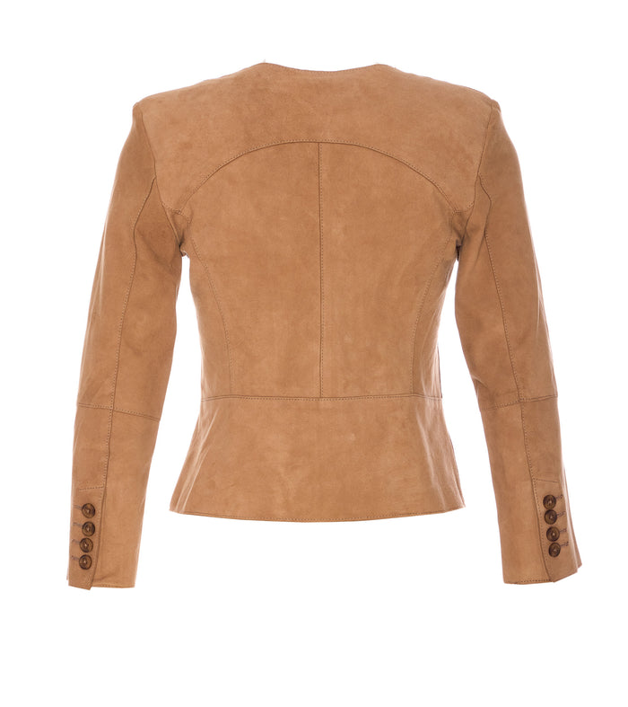 Bully Jackets Beige Genuine Leather