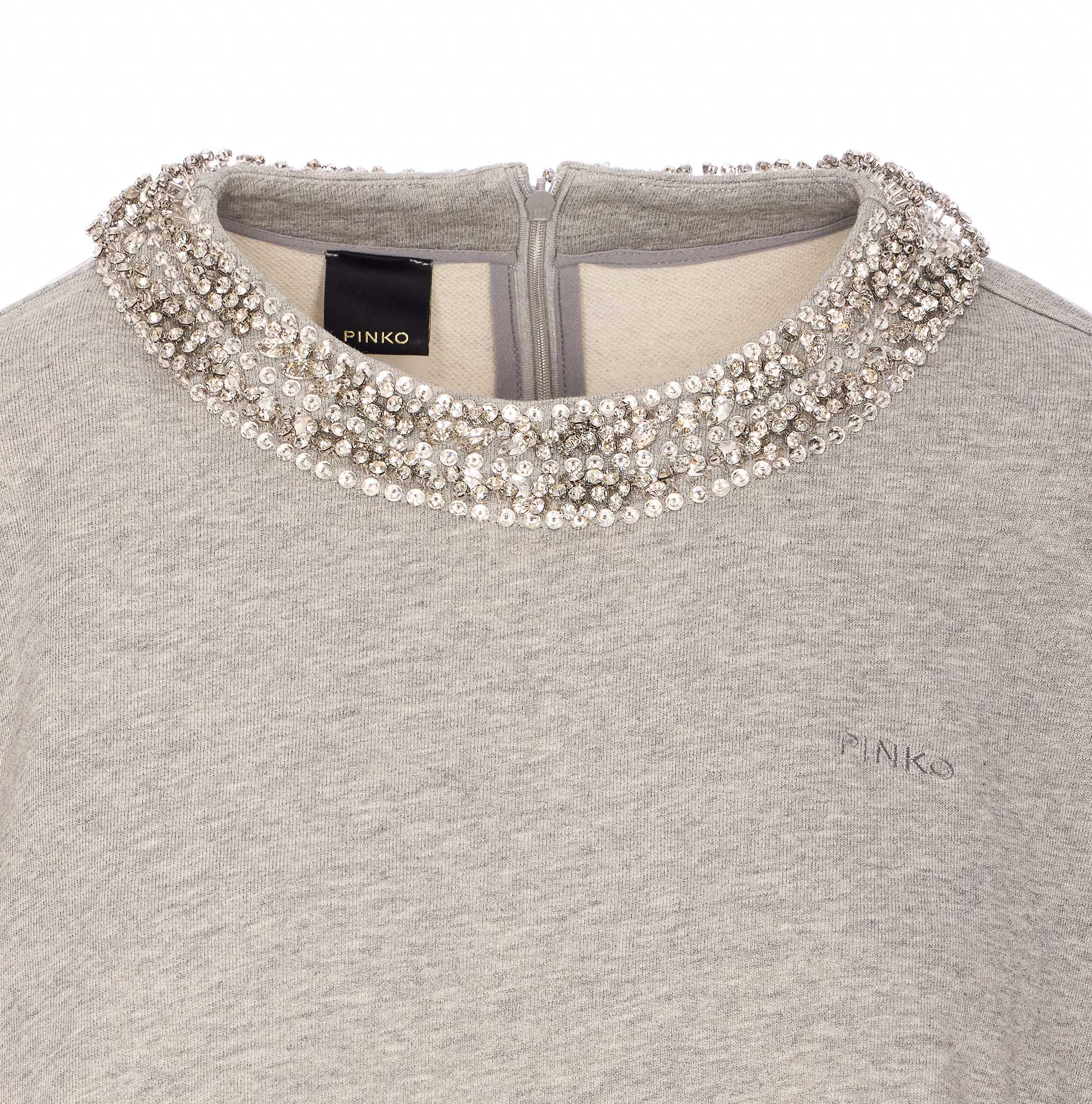 Pinko Sweaters Grey Cotton