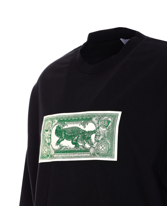 Off White T-Shirts And Polos Black Cotton
