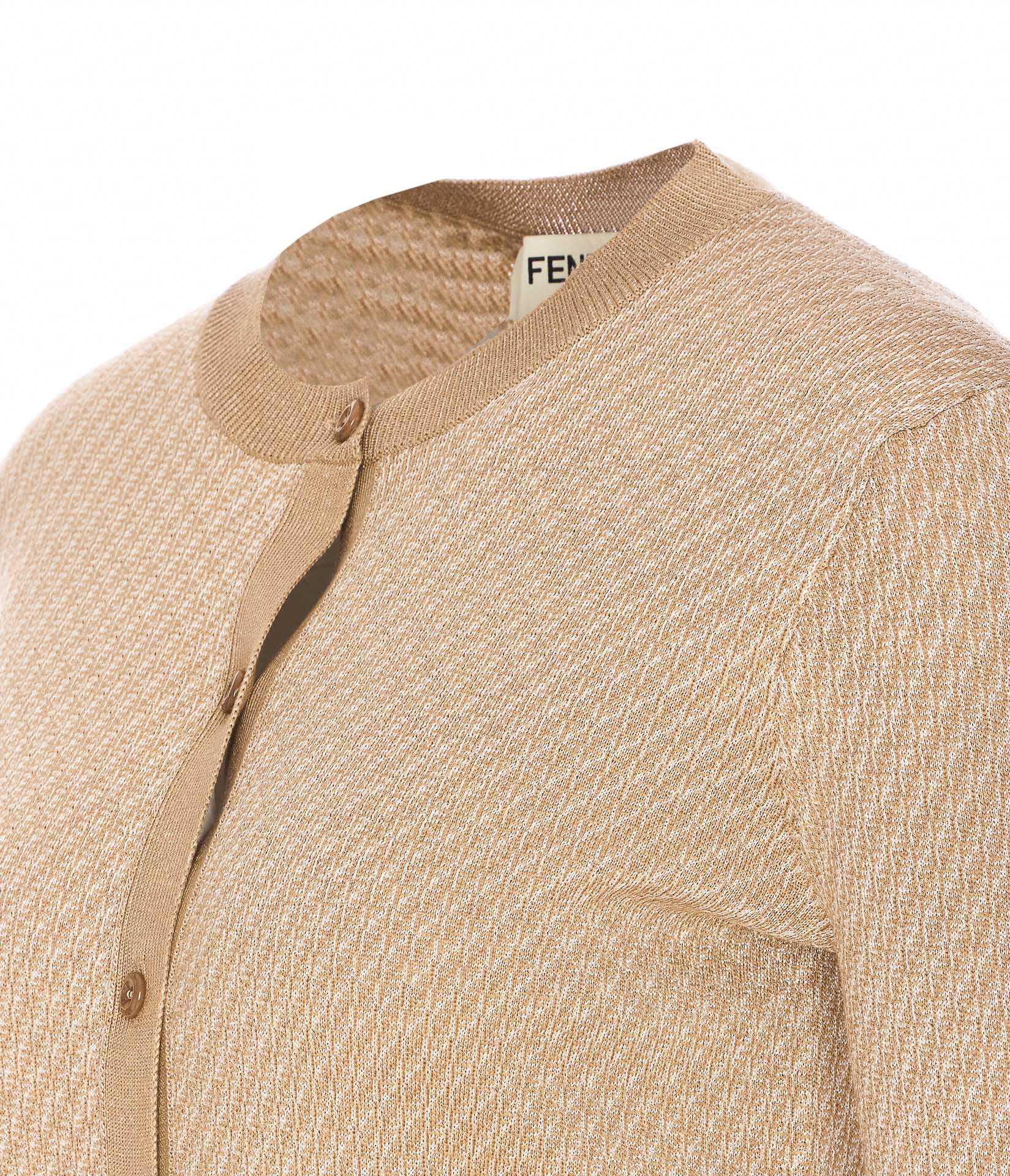 Fendi Sweaters Beige Silk