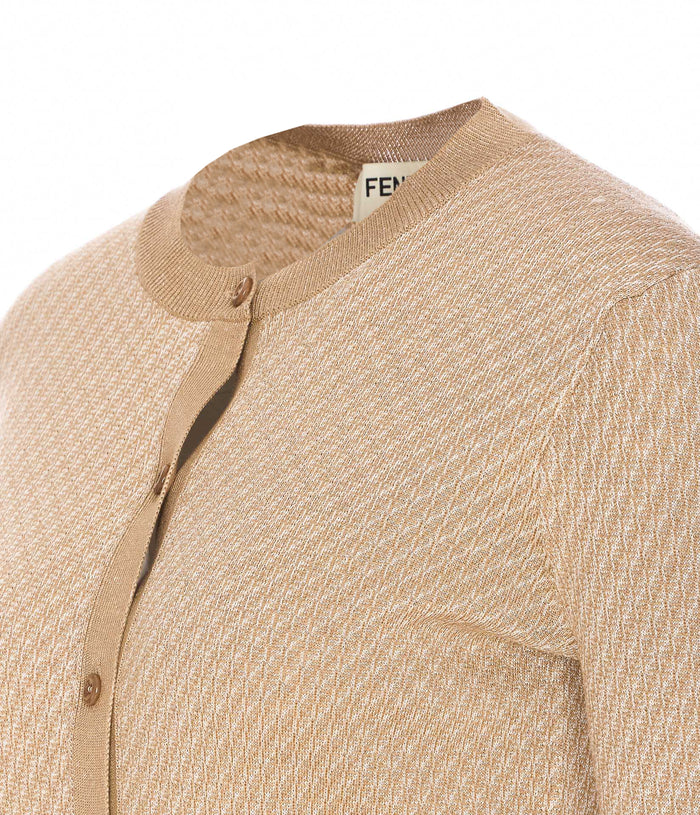 Fendi Sweaters Beige Silk