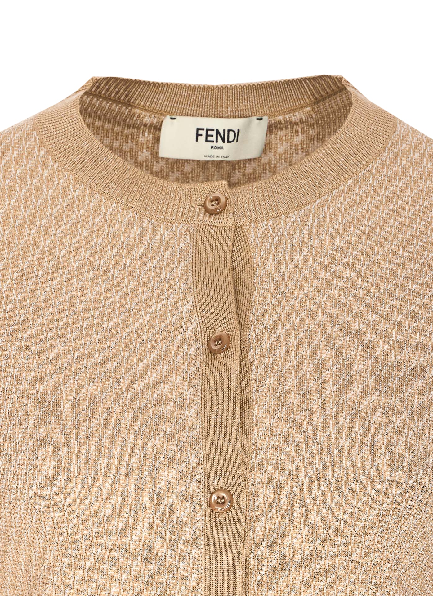 Fendi Sweaters Beige Silk