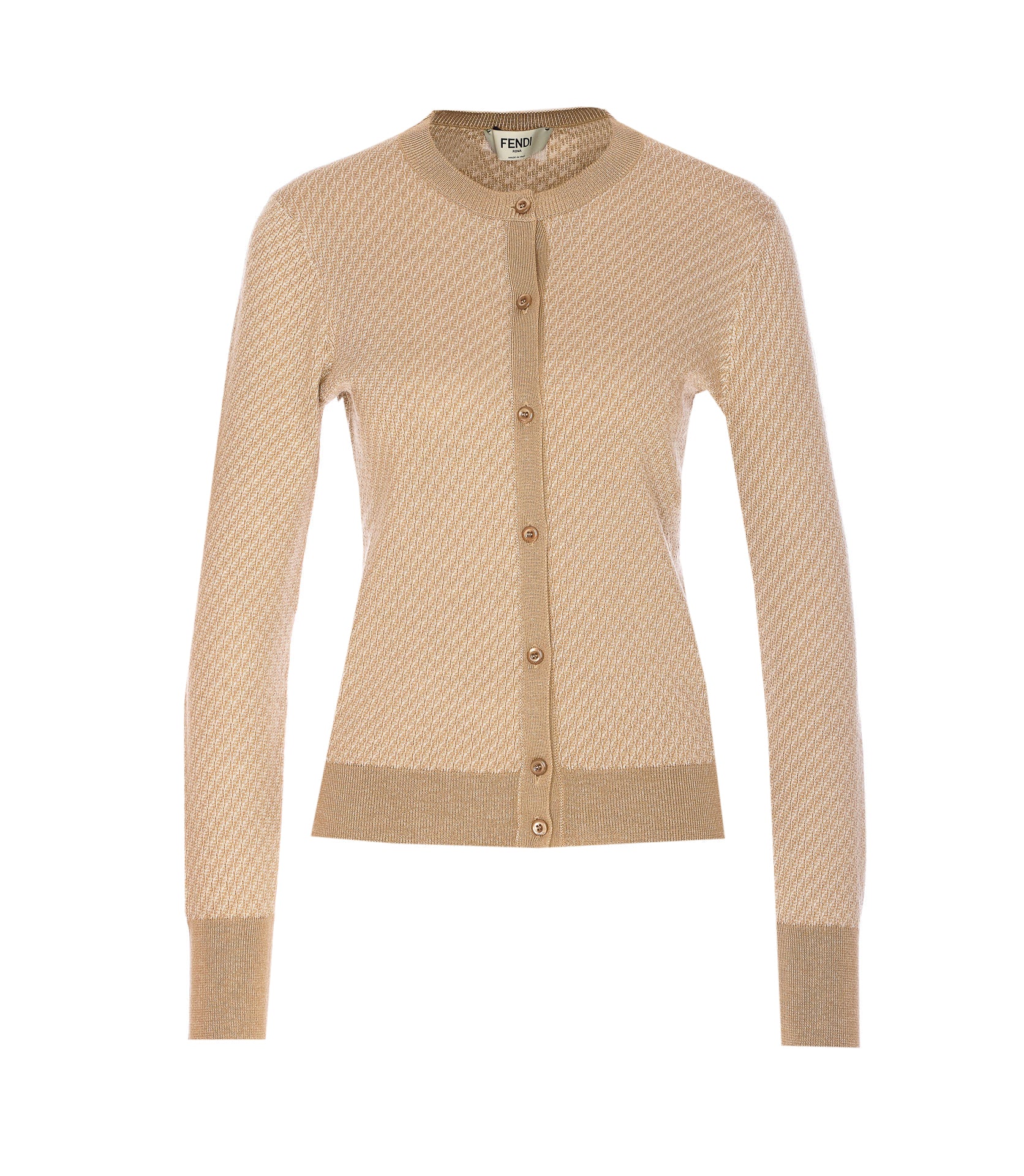 Fendi Sweaters Beige Silk