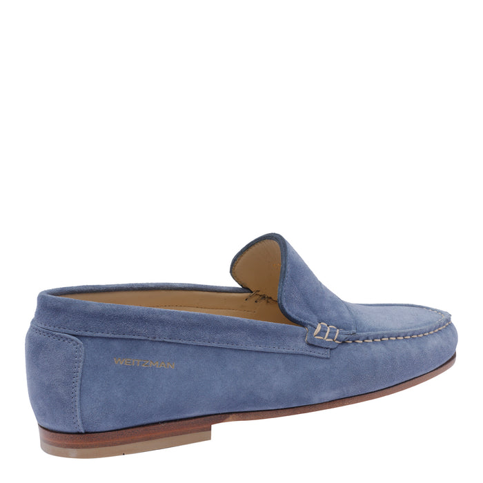 Stuart Weitzman Flat Shoes Blue Suede Leather/rubber Sole