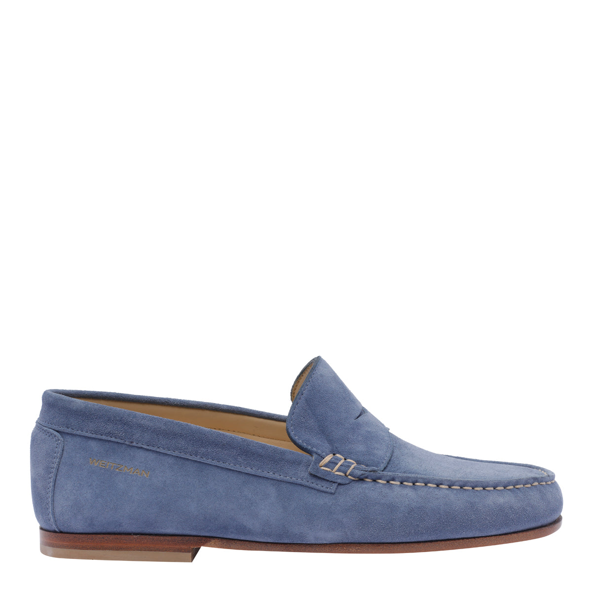 Stuart Weitzman Flat Shoes Blue Suede Leather/rubber Sole