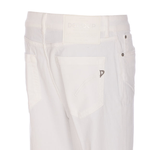 Dondup Trousers White Cotton