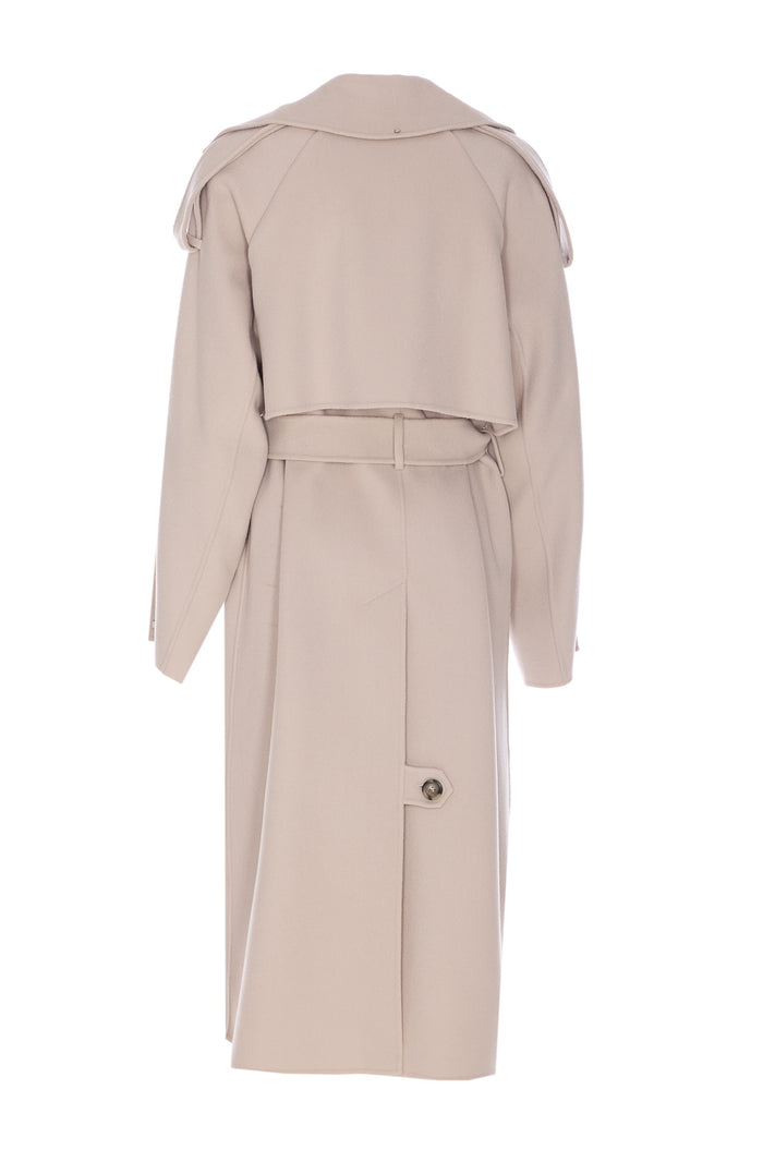 Sportmax Coats Beige Virgin Wool