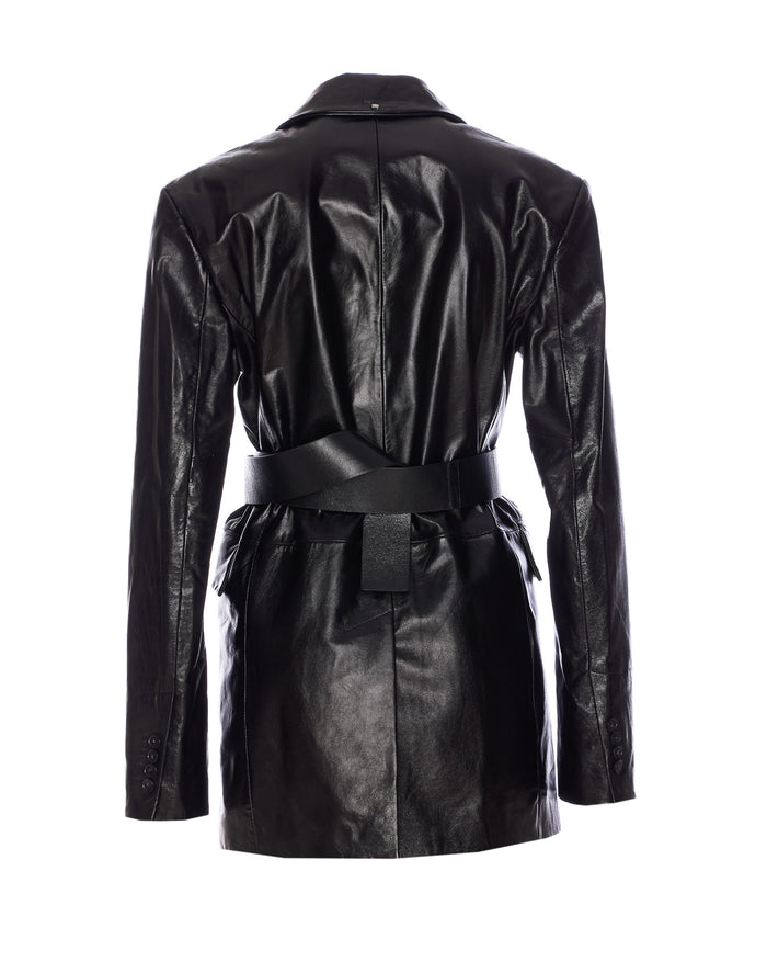 Sportmax Jackets Black Lamb Leather