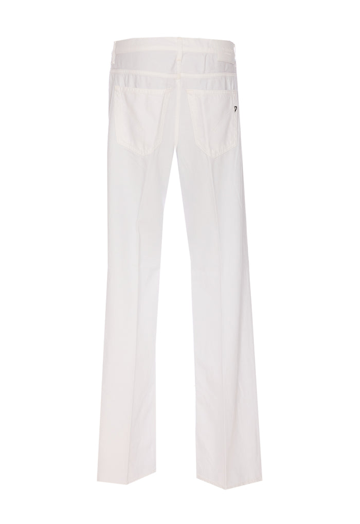 Dondup Trousers White Cotton