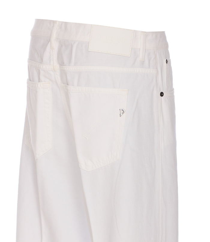 Dondup Trousers White Cotton