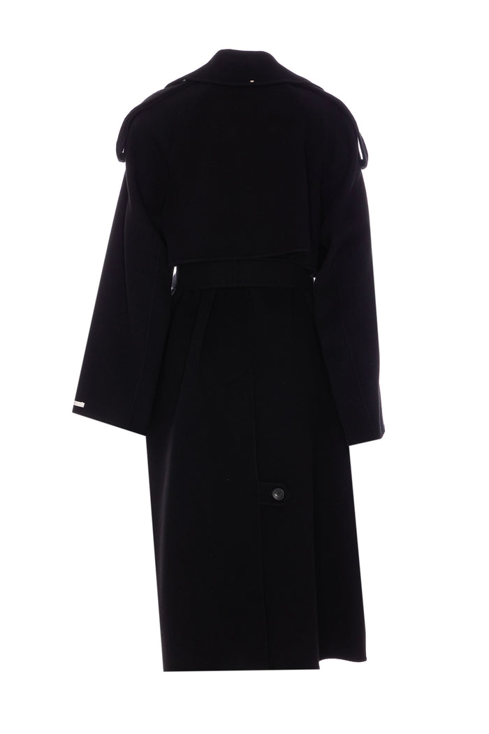 Sportmax Coats Black Virgin Wool