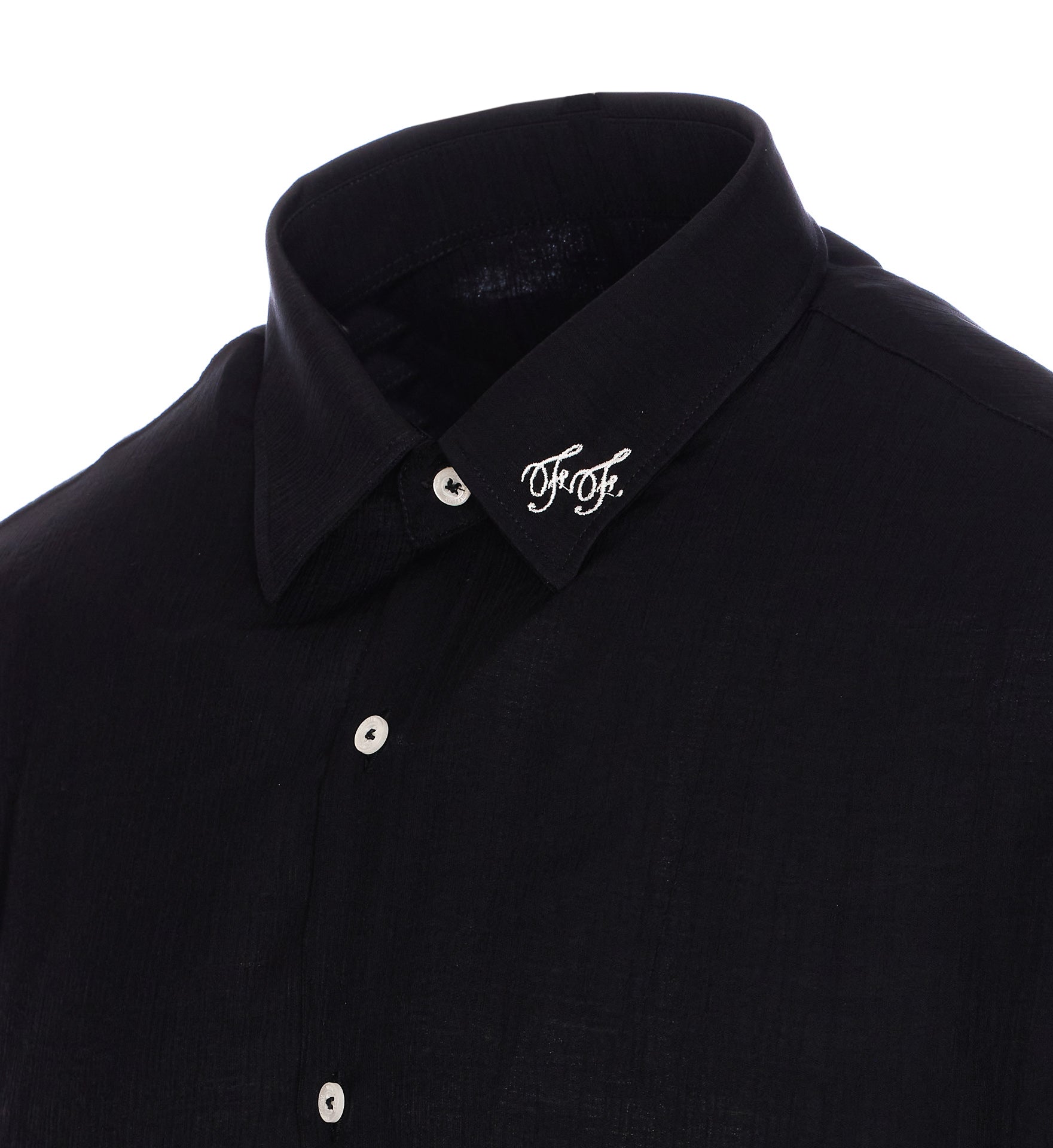 Family First Shirts Black Ramie
