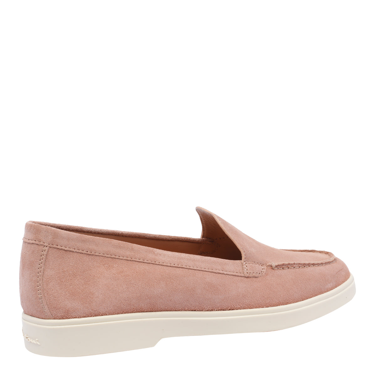 Santoni Flat Shoes Pink Calf Leather/rubber Sole