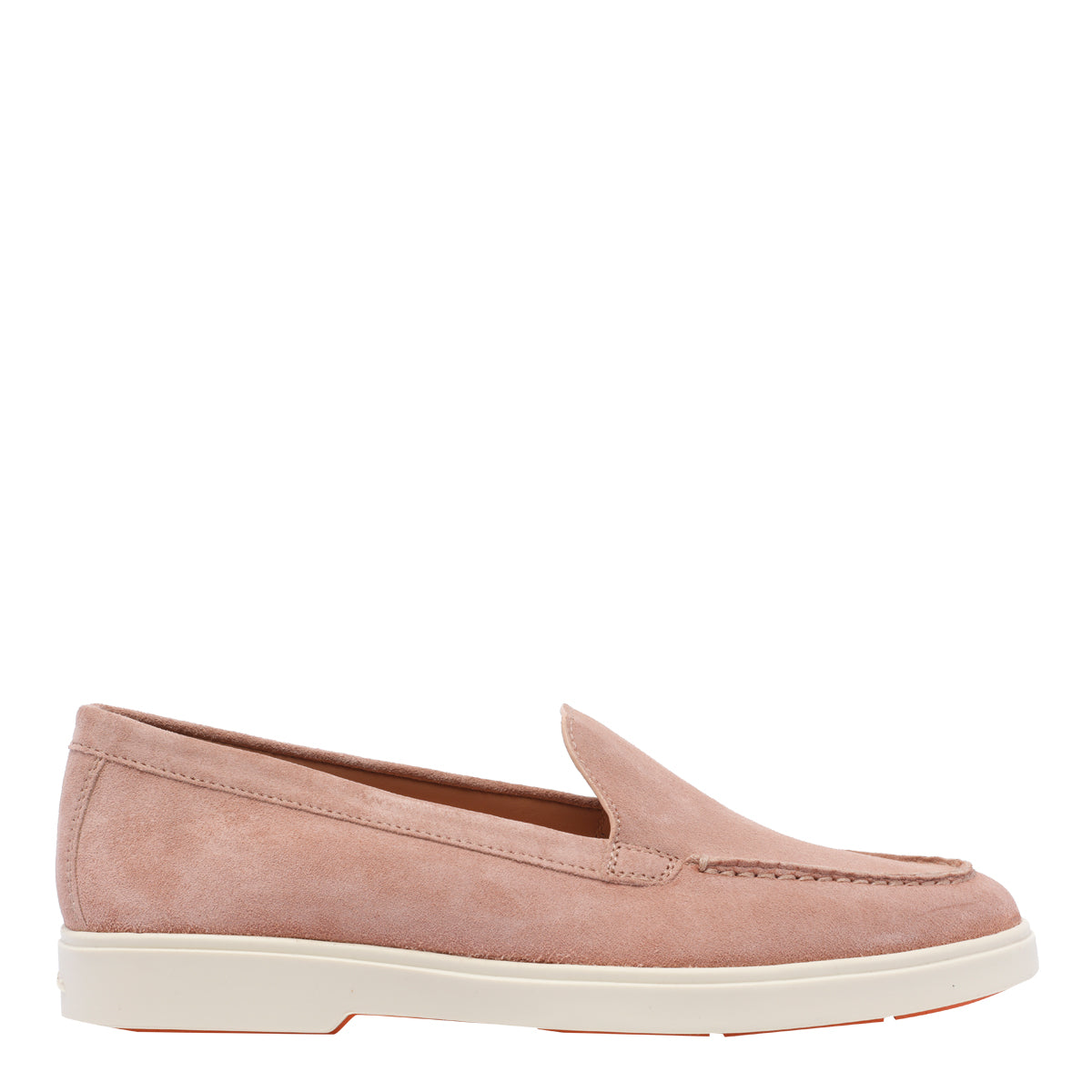 Santoni Flat Shoes Pink Calf Leather/rubber Sole