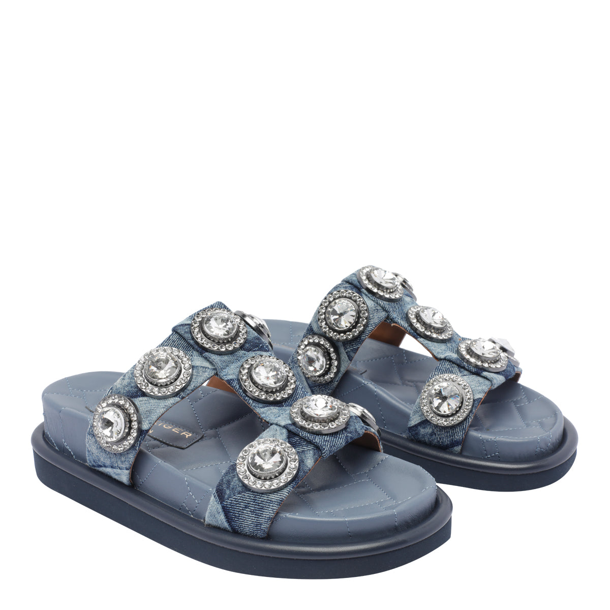 Kurt Geiger Sandals Blue Fabric/rubber Sole