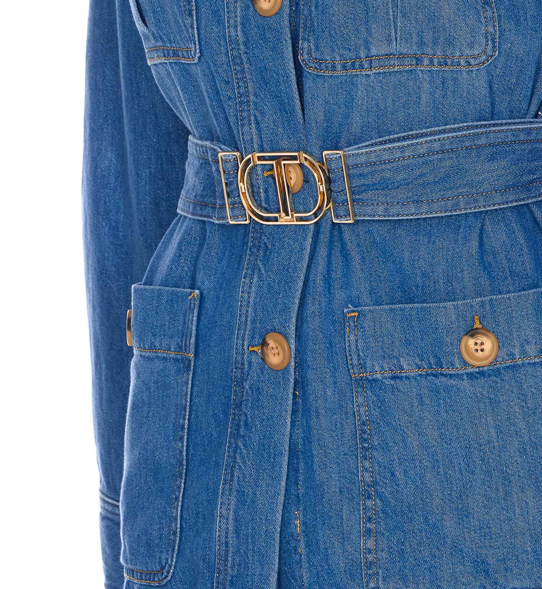 Twin-Set Jackets Blue Cotton