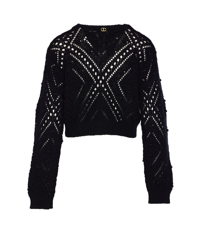 Twin-Set Sweaters Black Cotton
