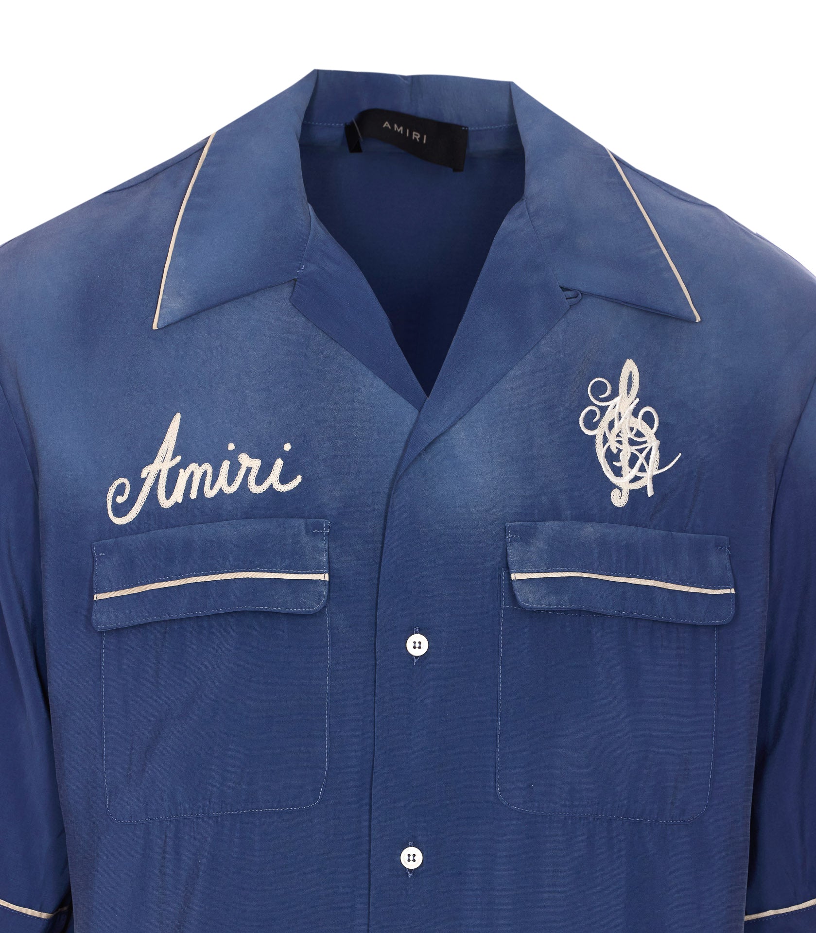 Amiri Shirts Blue Viscose