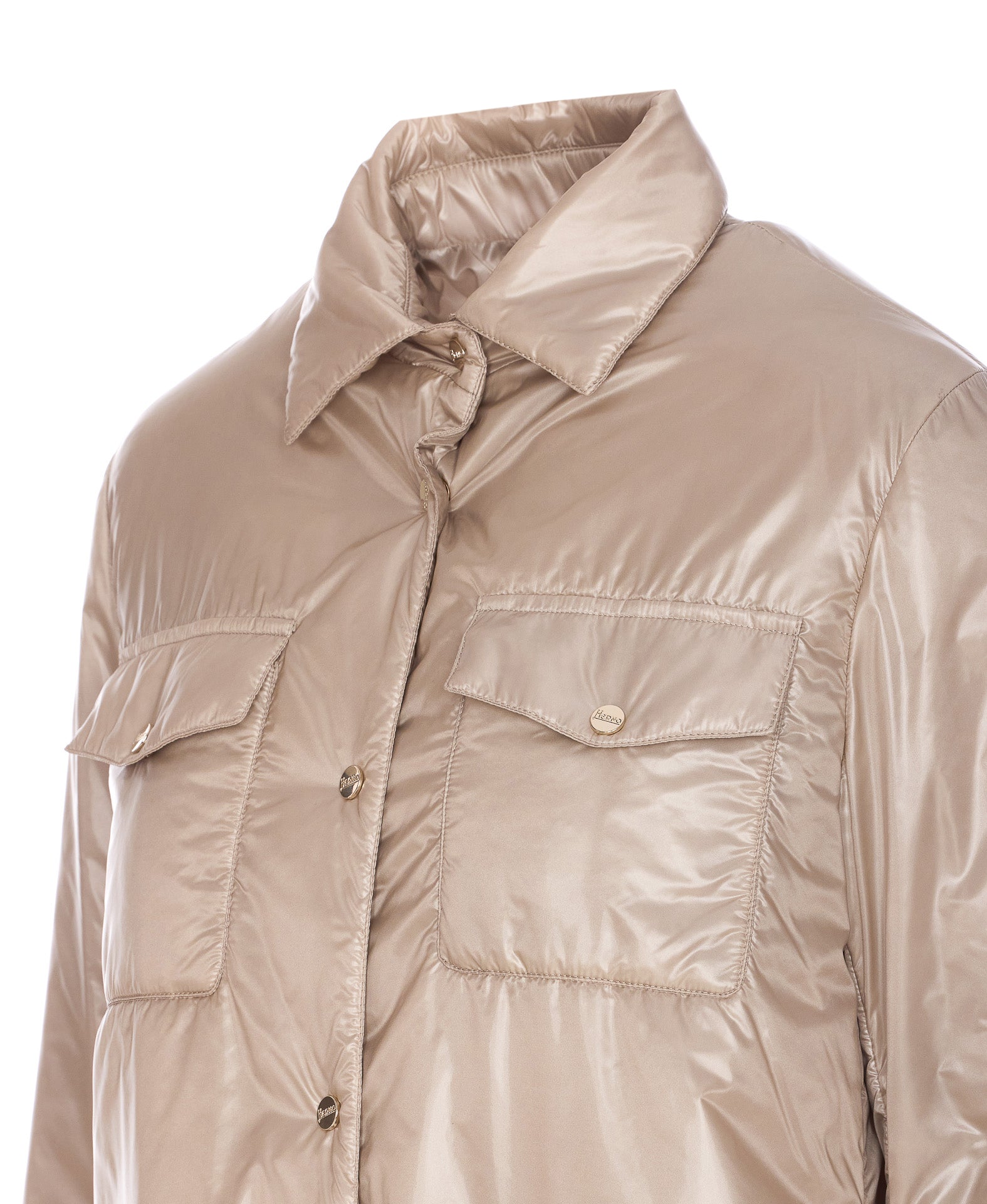 Herno Shirts Beige Polyamide