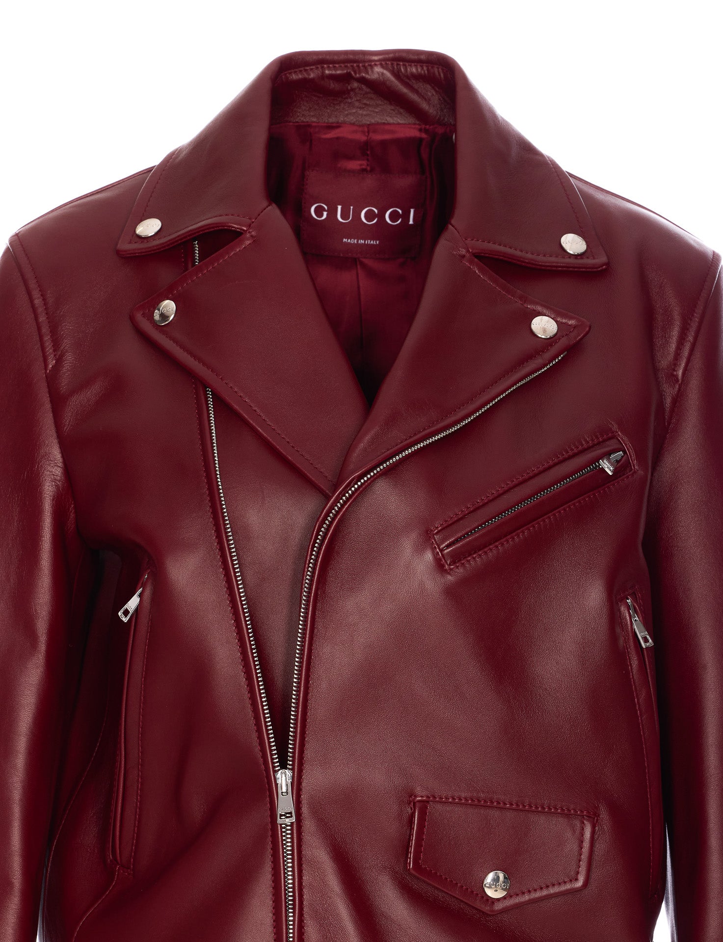 Gucci Jackets Bordeaux Lambskin