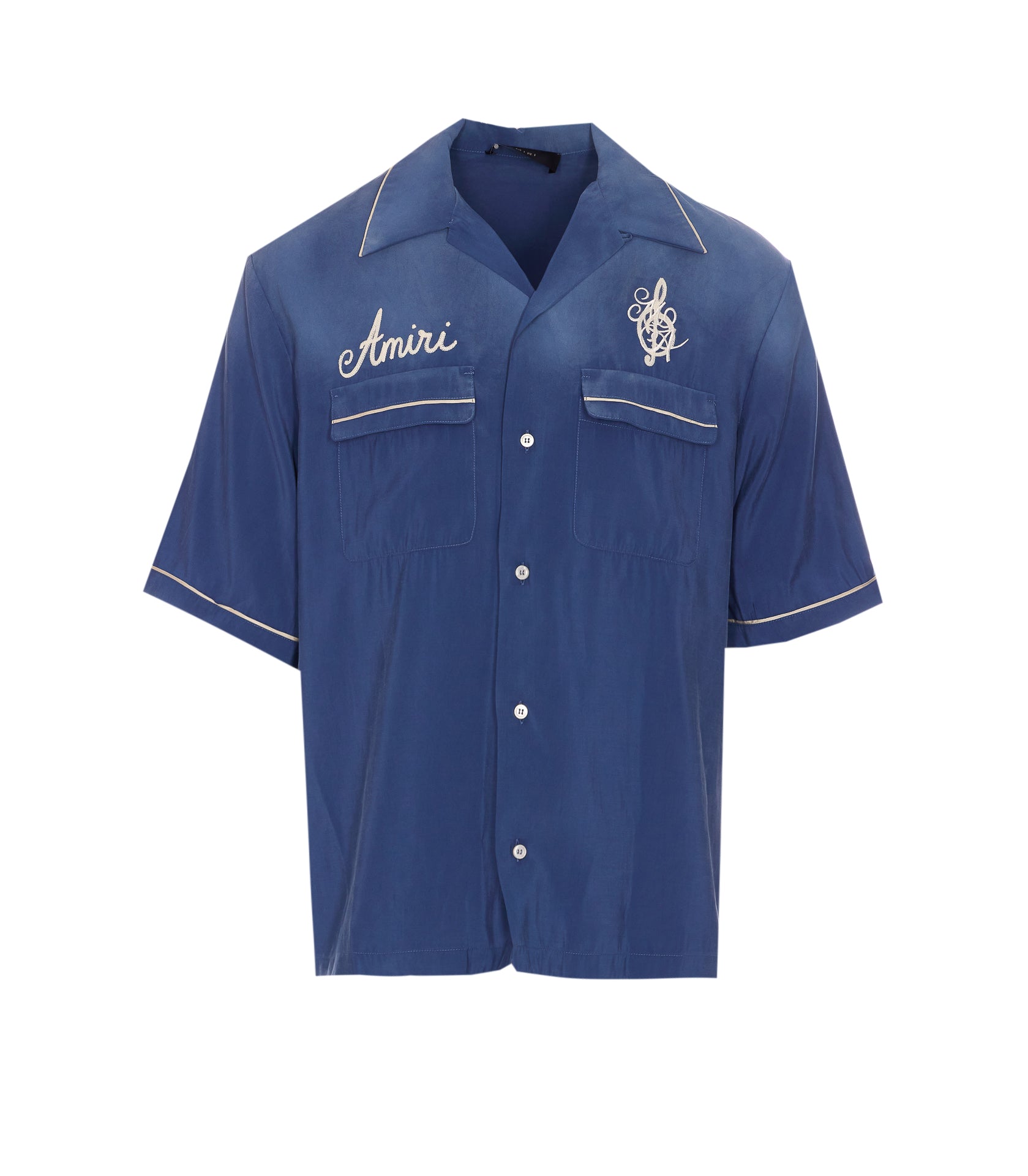 Amiri Shirts Blue Viscose