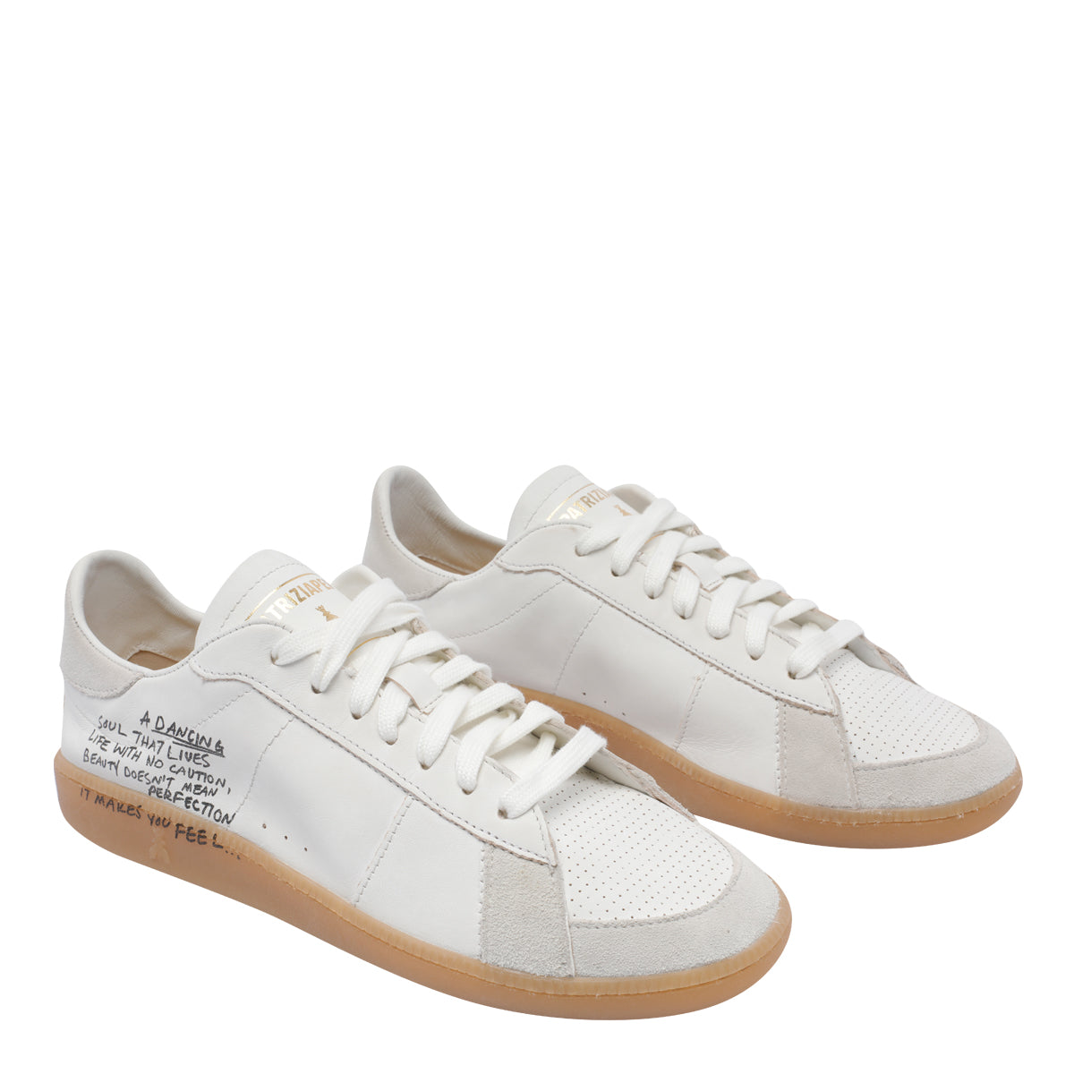 Patrizia Pepe Sneakers White Calf Leather/rubber Sole
