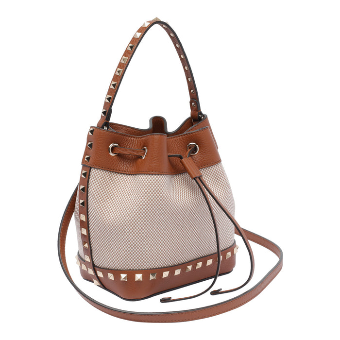 Valentino Garavani Bags Beige Fabric Calf Leather