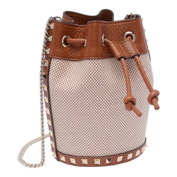 Valentino Garavani Bags Brown Fabric Calf Leather