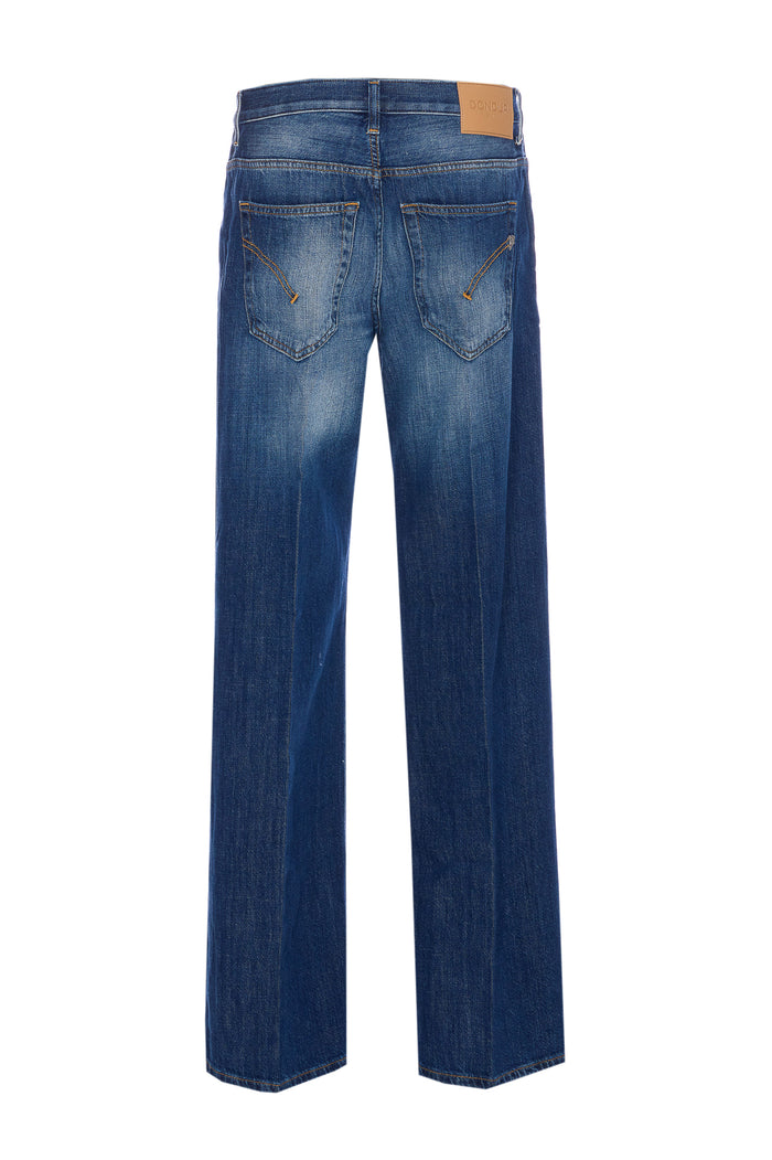 Dondup Trousers Blue Cotton