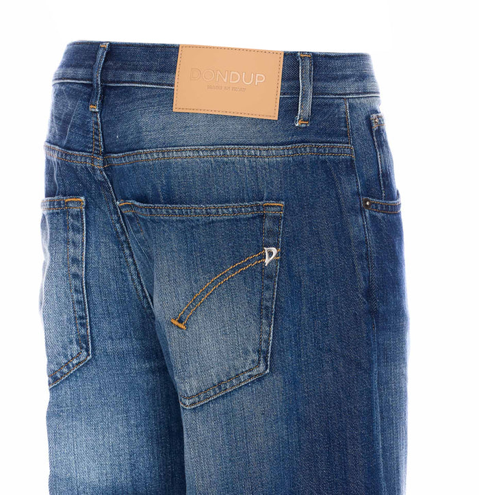 Dondup Trousers Blue Cotton