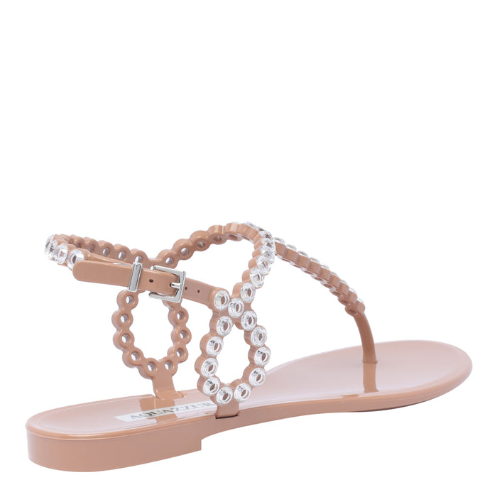 Aquazzura Sandals Pink Rubber/rubber Sole