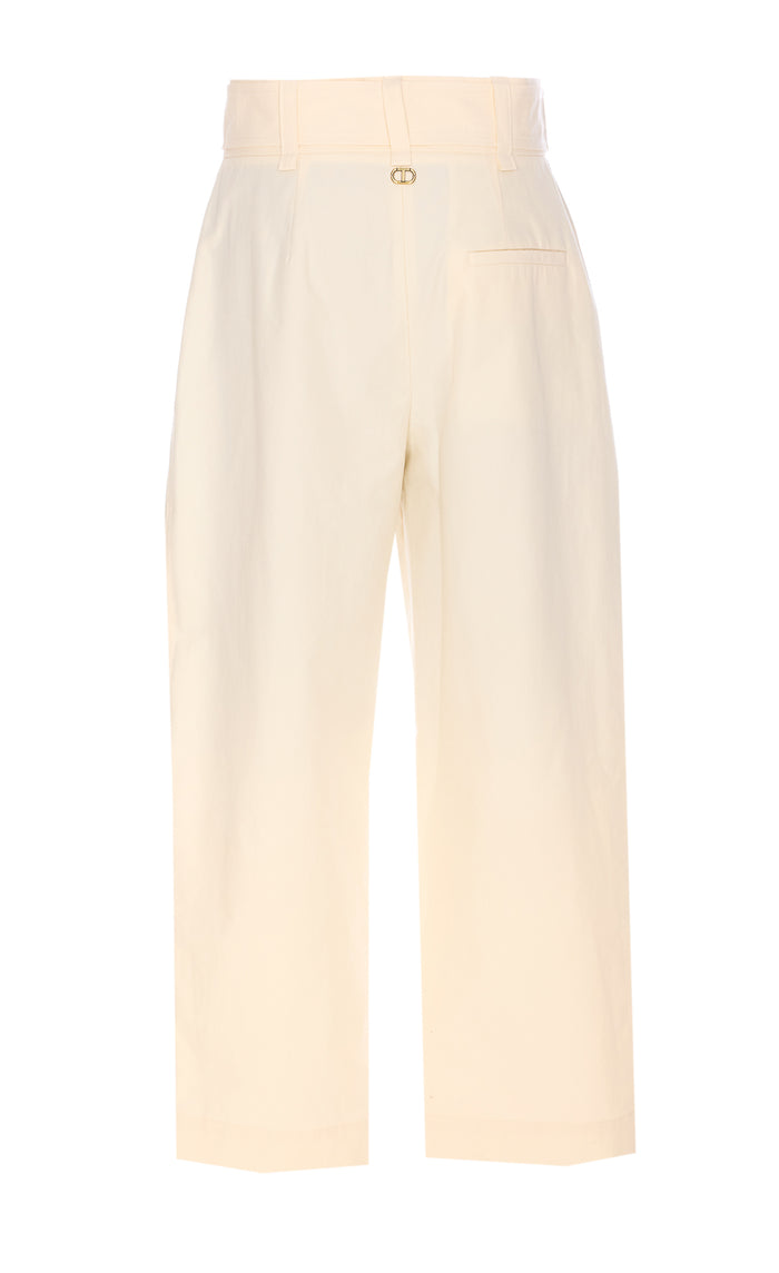 Twin-Set Trousers Beige Cotton