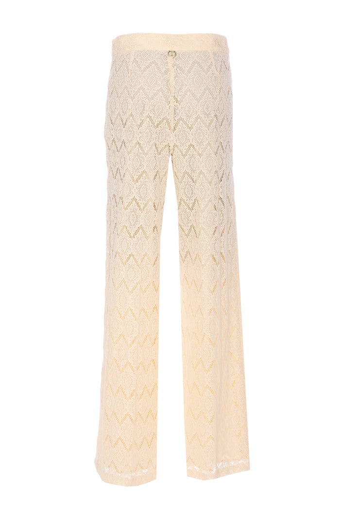 Twin-Set Trousers Beige Cotton